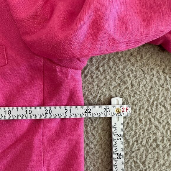 VTG Giorgio Sant Angelo Linen Blazer Hot Pink Lined Linen Blend - Picture 3 of 12